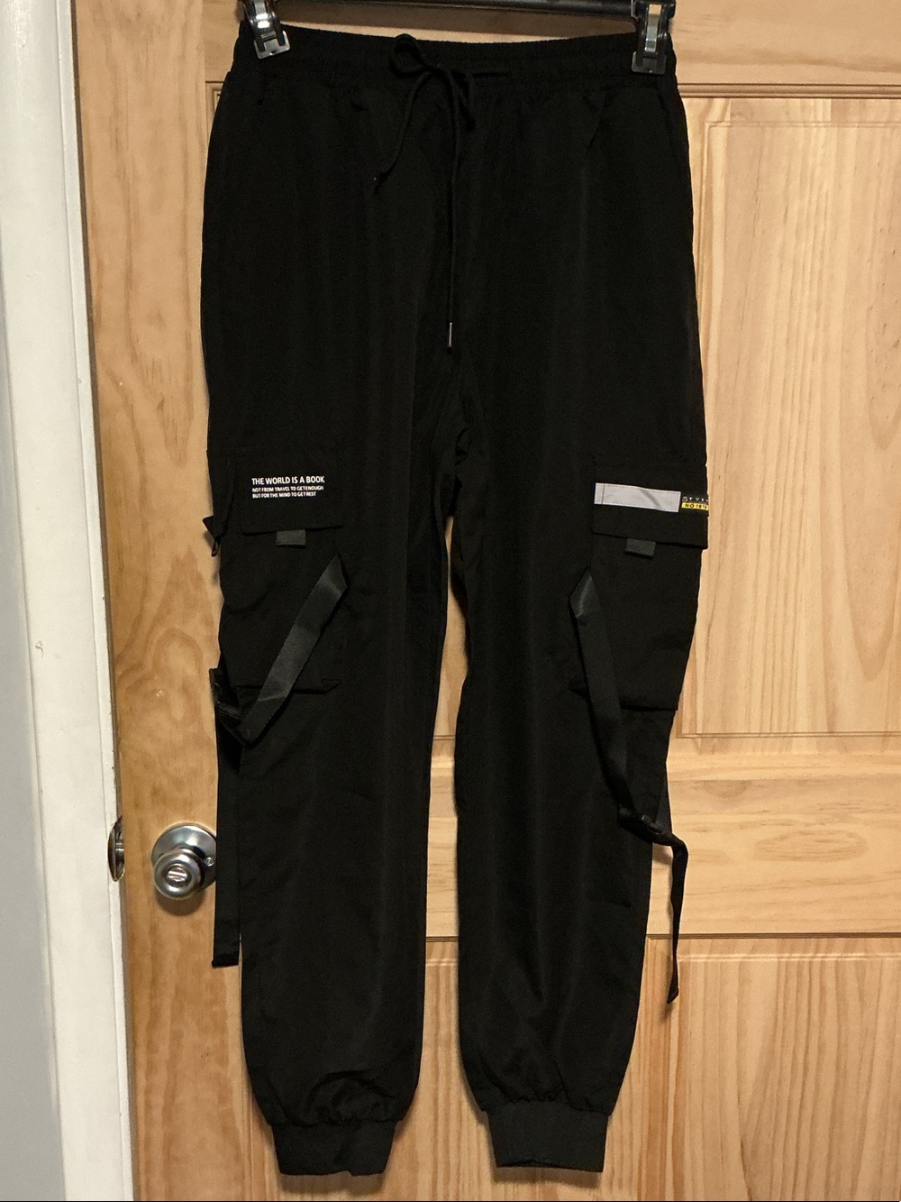 Men's Black Cargo Jogger Pants - Utility Style